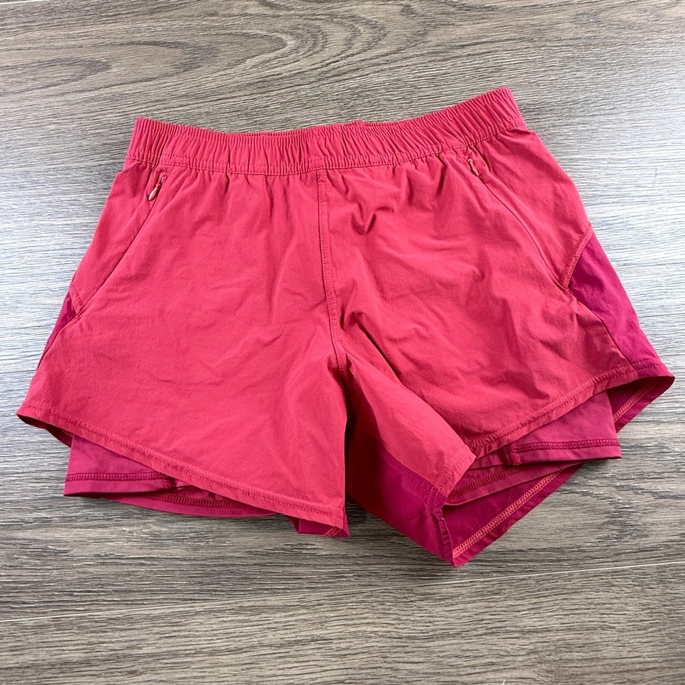 Fair Harbor Womens Corliss Athletic Shorts Size S 5" Built in Biker Short Pink